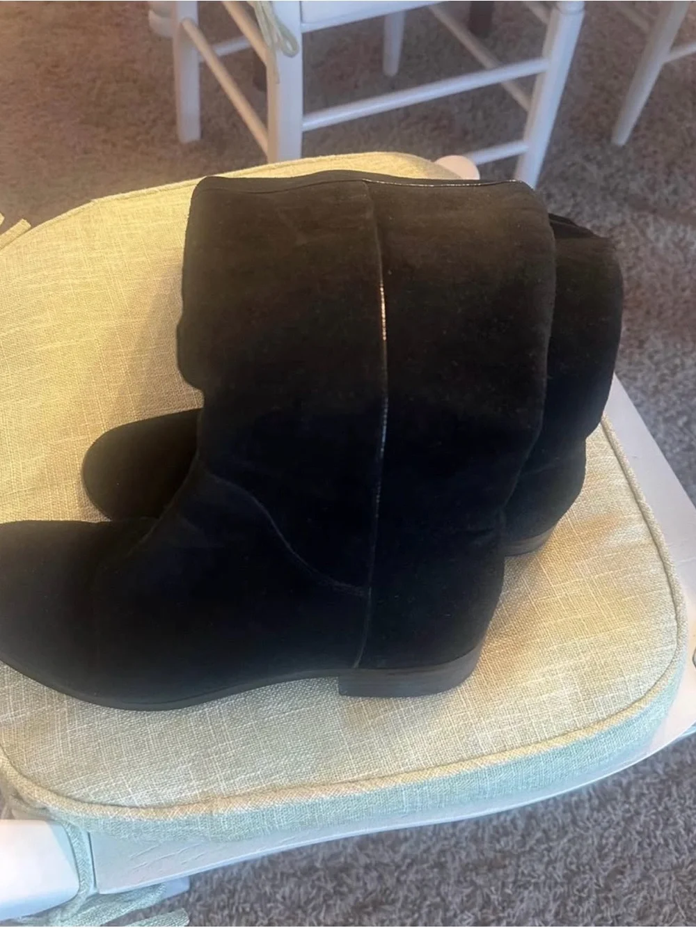 Ann Taylor Loft suede knee high boots.  Black.  Size 8.5.
